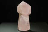 Free-Standing Polished Rose Quartz Sculpture - Madagascar #299627-1